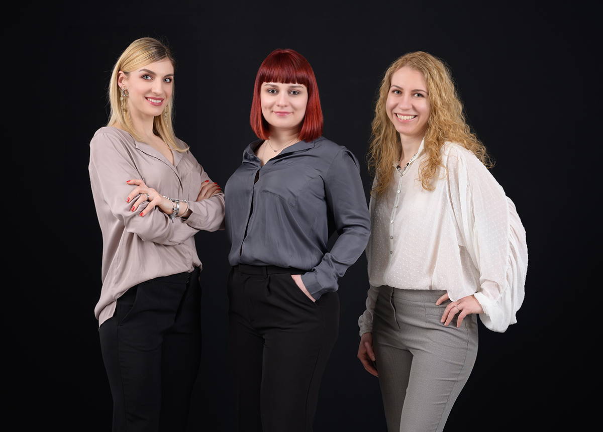 The co-founders of Amza bags: Ruxandra, Laura and Ariadna