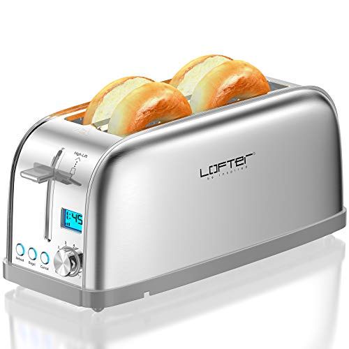 LOFTER 4Slice Long Slot Toaster vs Cuisinart CPTT40 Touchscreen, 4