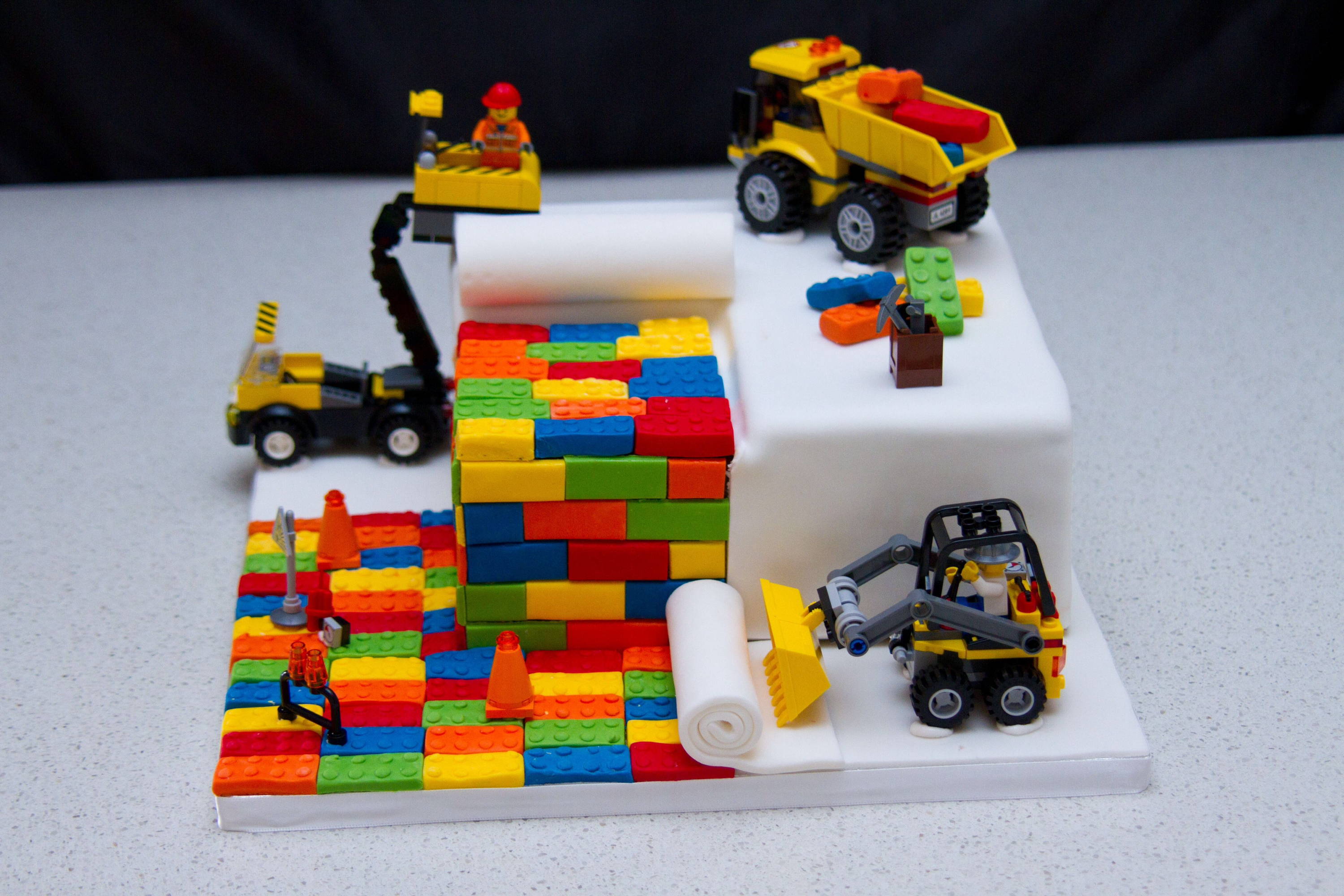 lego construction cake