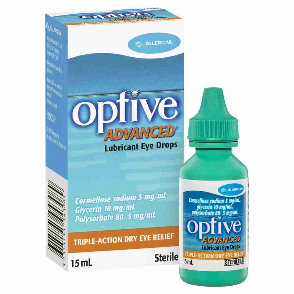 Optive Advanced Lubricant Eye Drops 15Ml