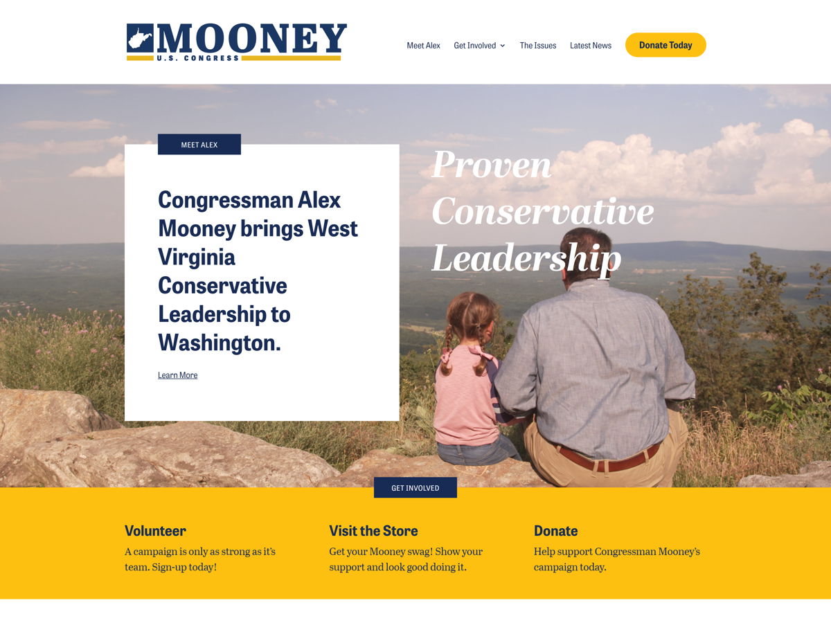 Screenshot of Alex Mooney, from the politician websites collection.