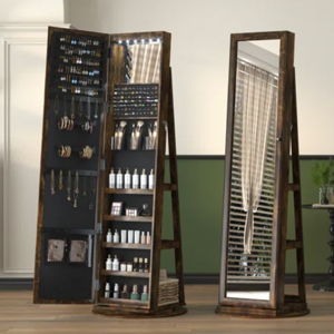 Loon Peak® Chrisney 21.6'' Wide Jewelry Armoire with Mirror | Wayfair