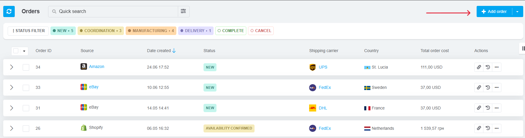 How to Manually Create an Order