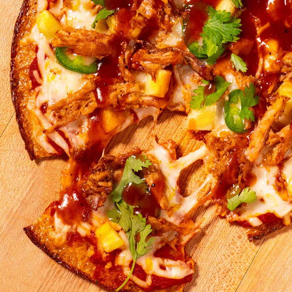 low carb pulled pork pizza