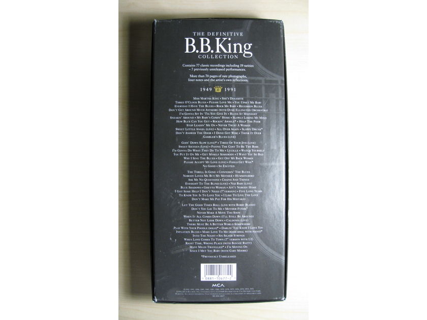 B.B. King - King Of The Blues 4 CD Box Set - 1992 MCA Records MCAD4 10677