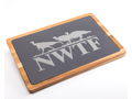 Acacia Wood and Slate Cutting Board with NWTF Logo