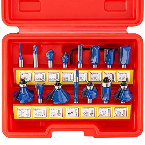 Hiltex 10100 Tungsten Carbide Router Bits | 15-Piece Set vs Porter ...