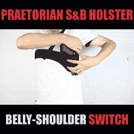 Dinosaurized | Praetorian shoulder & Belly holster |  100% concealed | Best holster for seated draw |shoulder holster revolver | shoulder holster for revolver | shoulder holster for concealed carry | shoulder gun holster | Best holster for drivers