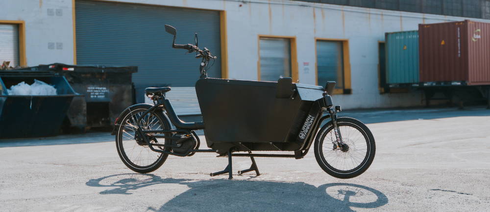 Urban Arrow electric cargo bike in loading dock