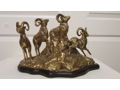 Brass Bighorn Sheep Sculpture