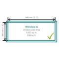 Diagram of a window that passes egress in Saskatchewan