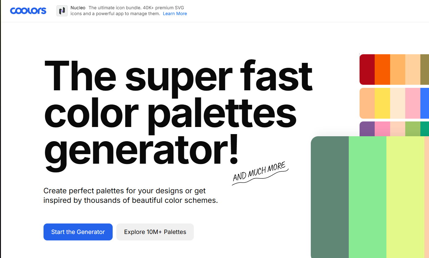 Coolors - The super fast color palettes generator!