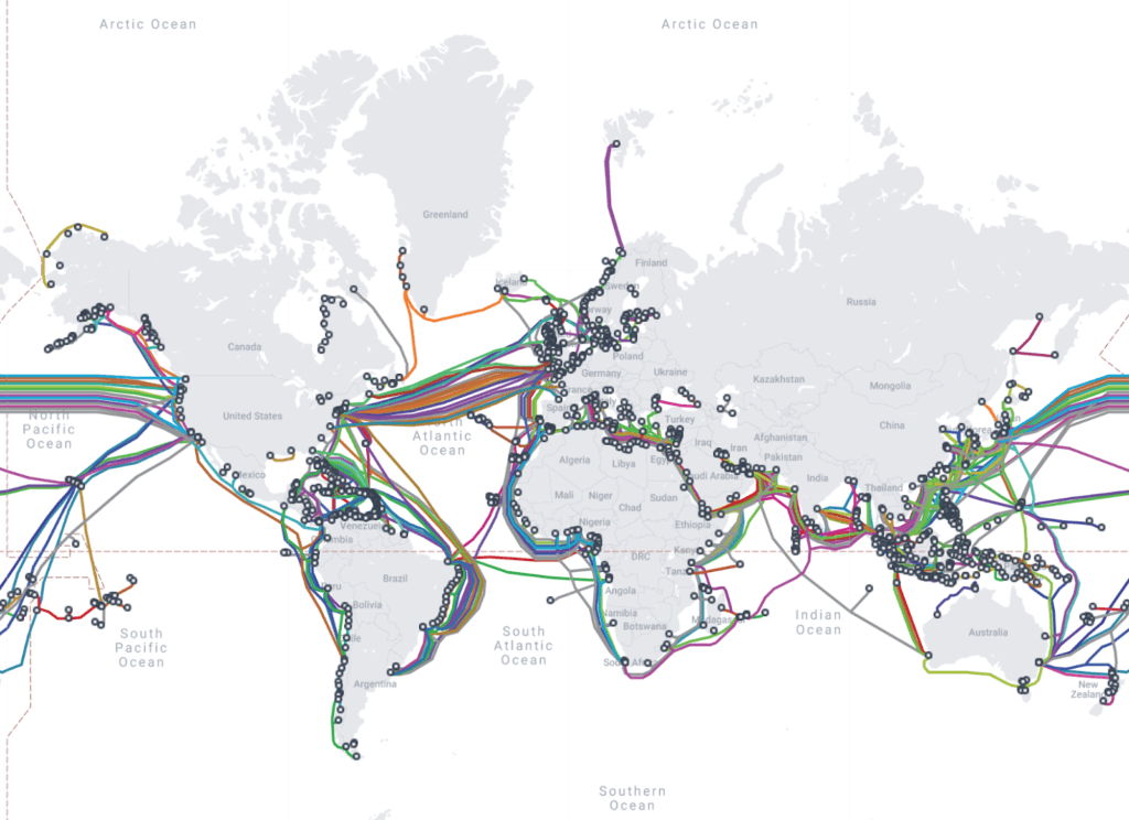 Map of cables