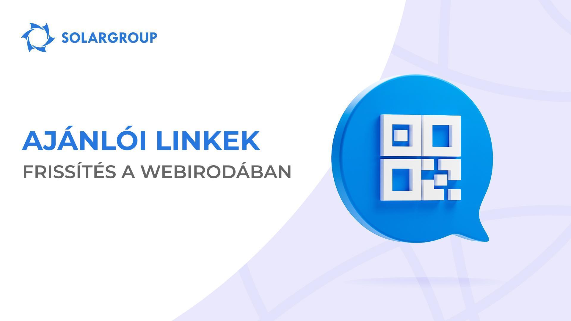 Frissítve lett az „Ajánlói linkek" menüpont a webirodában