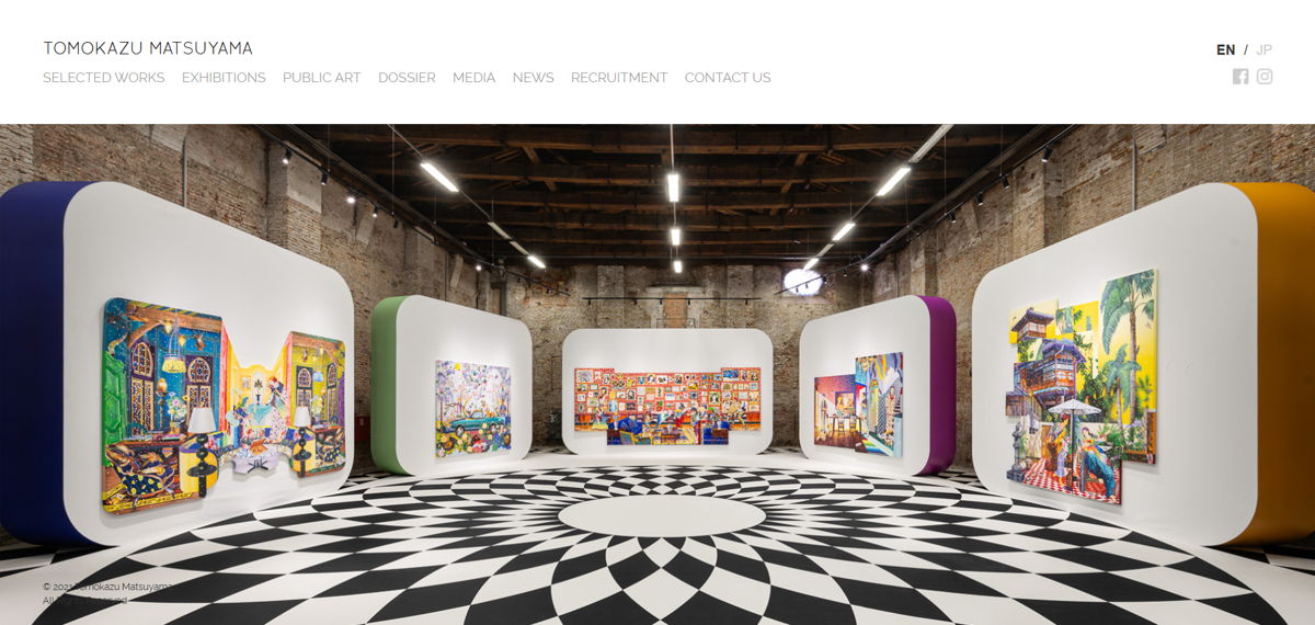 Screenshot of Tomokazu Matsuyama, from the sculptor portfolios collection.