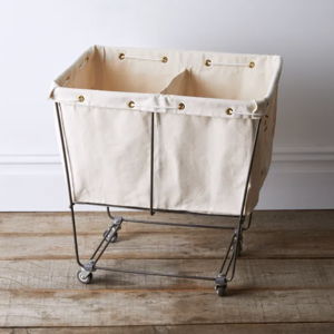 Steele Canvas Basket Corp Elevated Laundry Basket on Wheels, 2 Sizes, 4 Colors