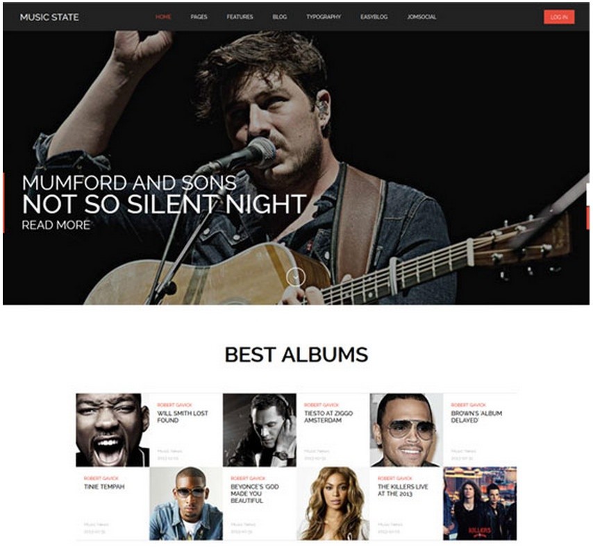 Music State - шаблон для CMS Joomla