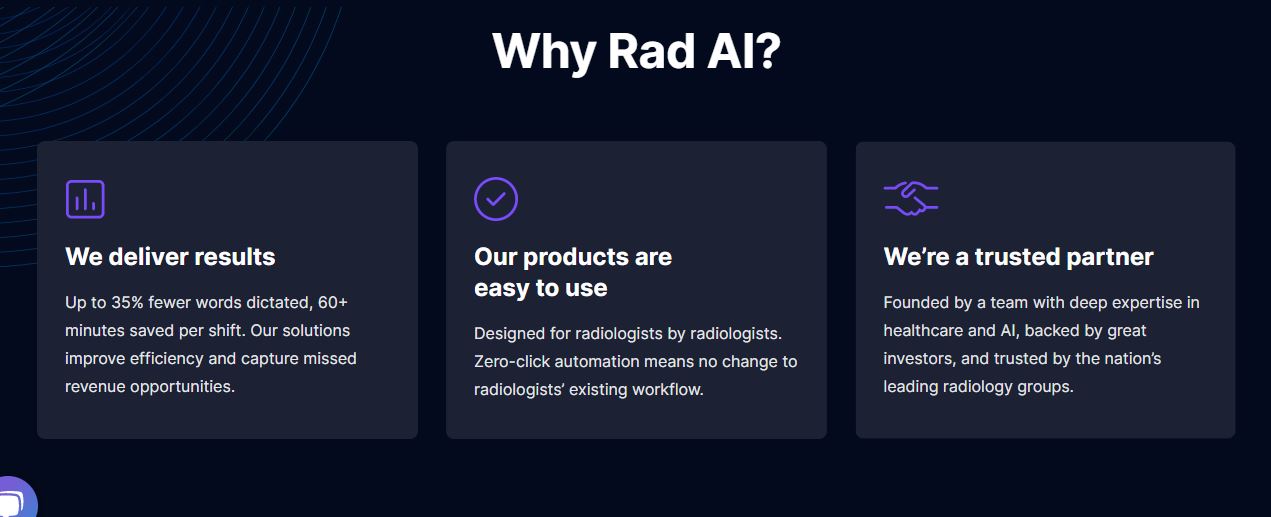 Rad AI product / service