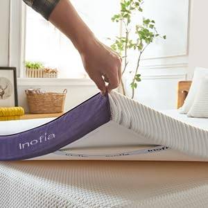 Vyfipt Twin Size Memory Foam Mattress - 8 Inch Green Tea Cooling Gel, Medium Firm, CertiPUR-US Certified