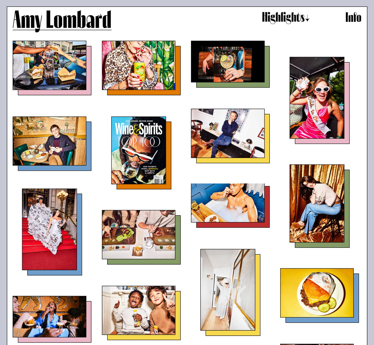 Screenshot of Amy Lombard , from the photography websites collection.