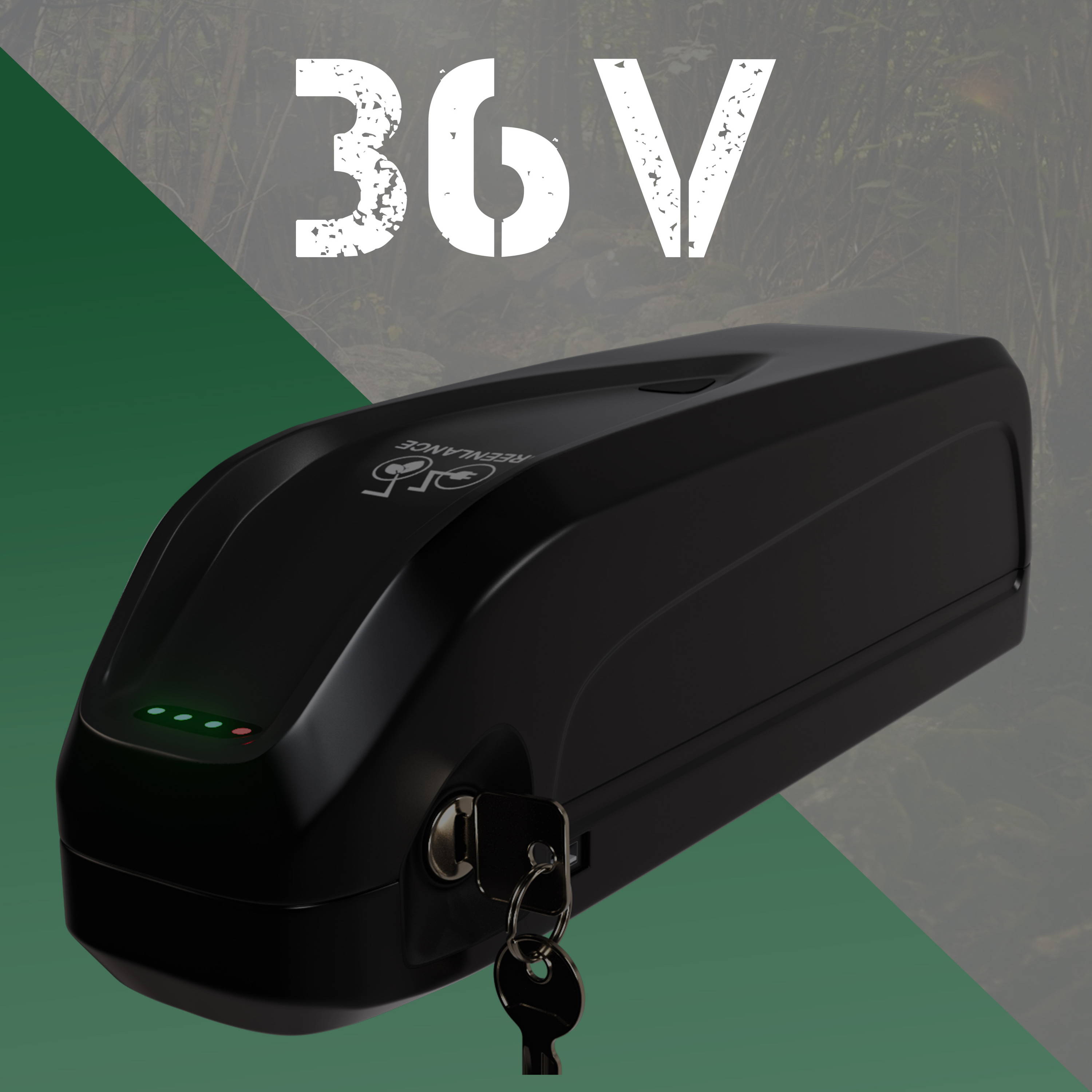 High-Quality Electric Bike Batteries. Greenlance E-Bike Batteries are offered in 36V | 48V | 52V to match all needs. High Discharge Samsung Cells 18650 & 21700 are used to increase performance and durability in all terrains. Our e-bike batteries have 2 years warranty and 1500 charging cycles guarantee.