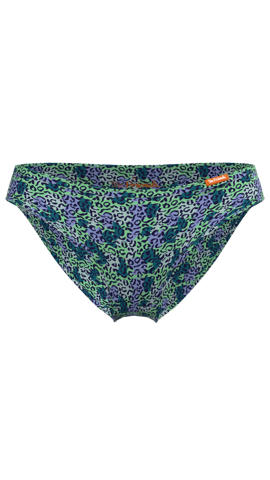 Abstract Leopard Fairtrade Organic Cotton Low Rise Bikini Knicker