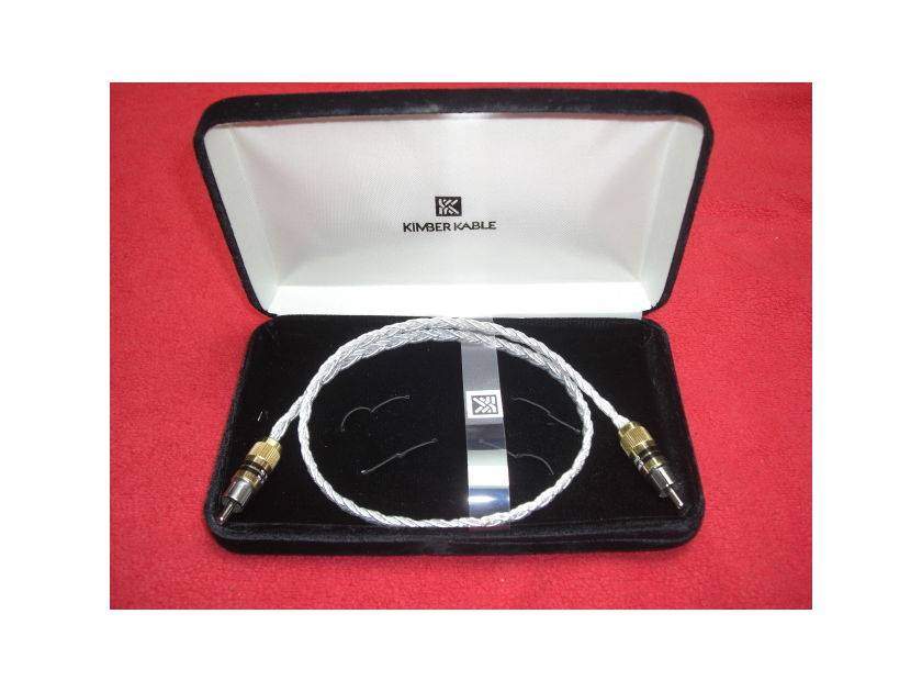KIMBER KABLE TGDL PURE SILVER COAXIAL DIGITAL CABLE *.5 METERS* W/ULTRAPLATE RCAs ORIGINAL BOX