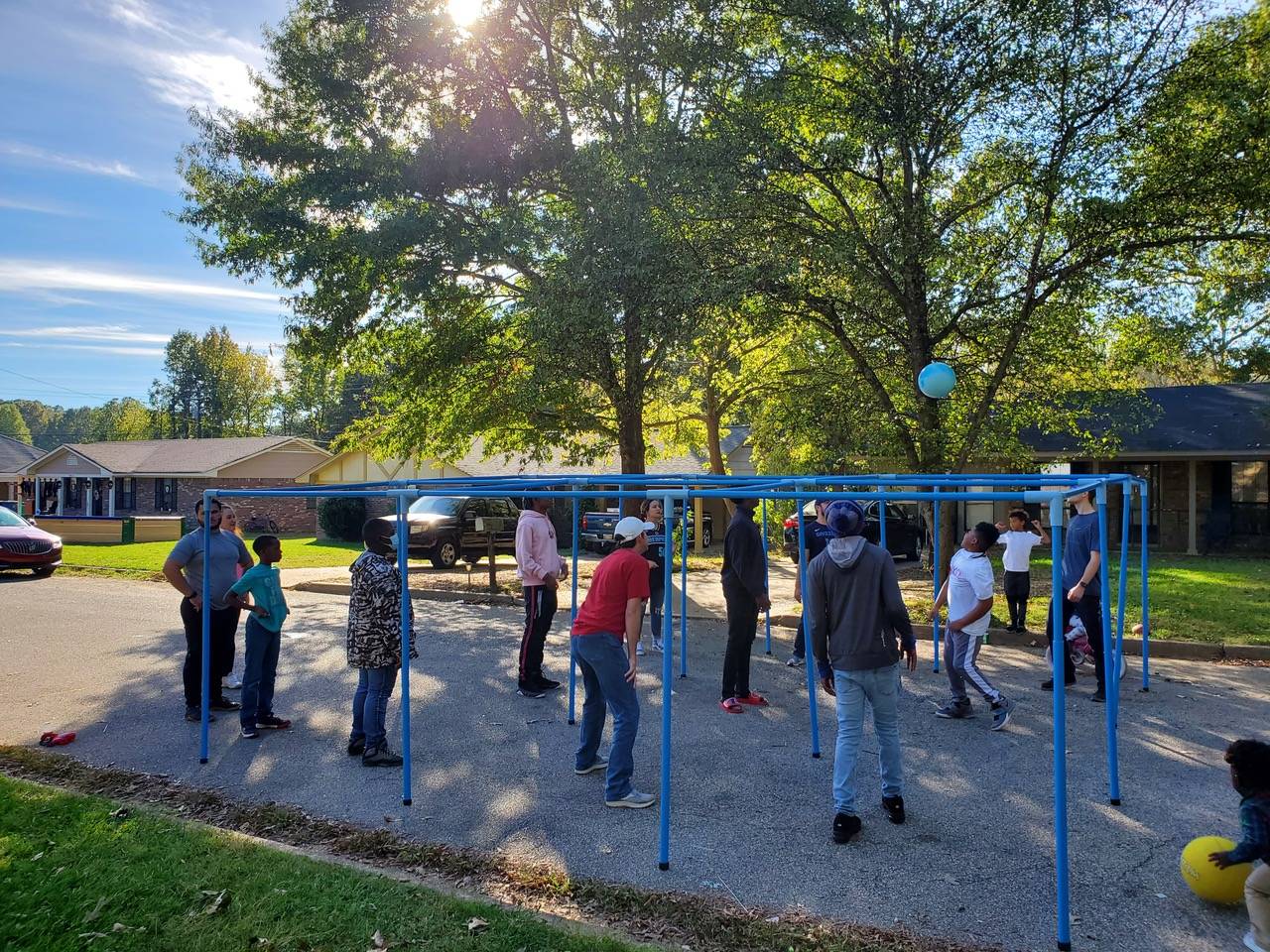 9 Square in the Air brings people together for Good Neighbor Day, offering an easy way to connect.