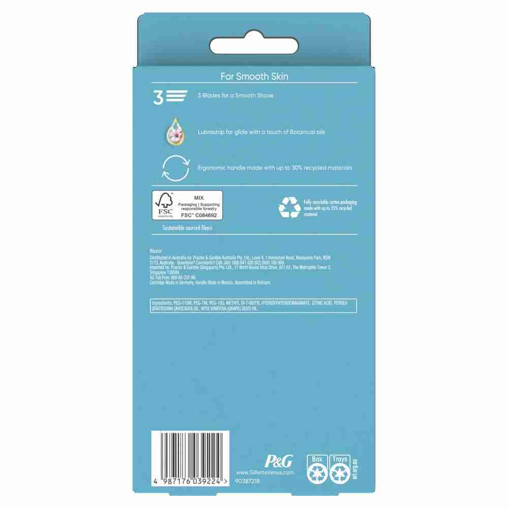 Gillette Venus Smooth Women's Razor 1 Handle + 1 Blade Refills - Image 3