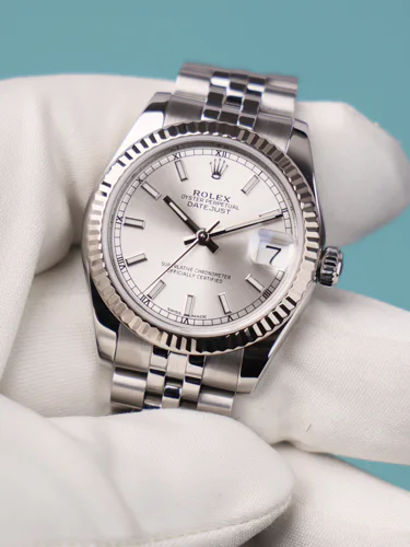 Rolex Datejust 31 Silver Index Dial Jubilee