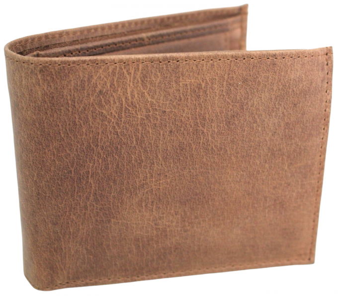 RFID Full Grain Cow Hide Hunter Nu-buck Leather Wallet Style 12040