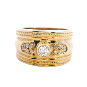 Tuscan Yellow Gold Diamond Ring