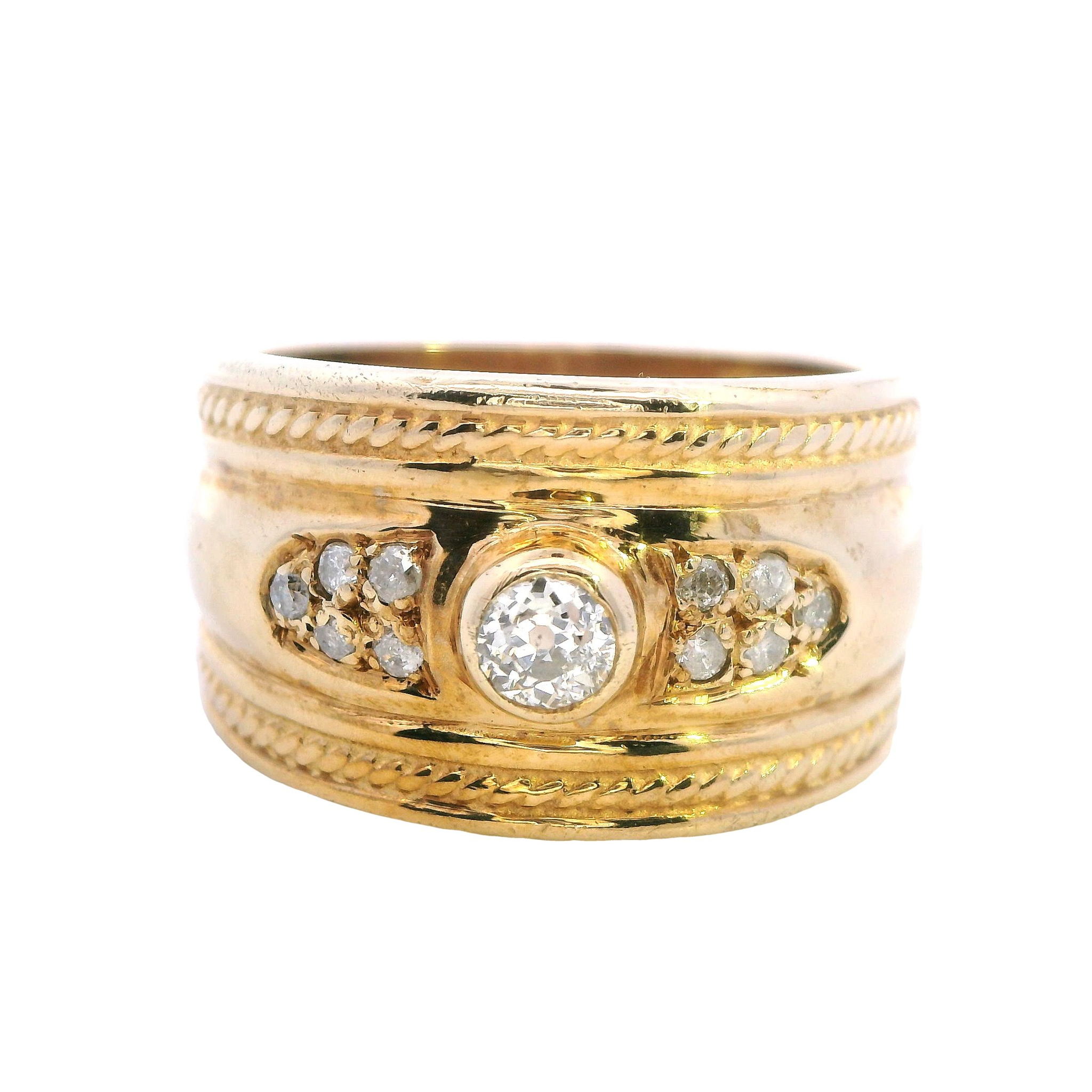 Tuscan Yellow Gold Diamond Ring