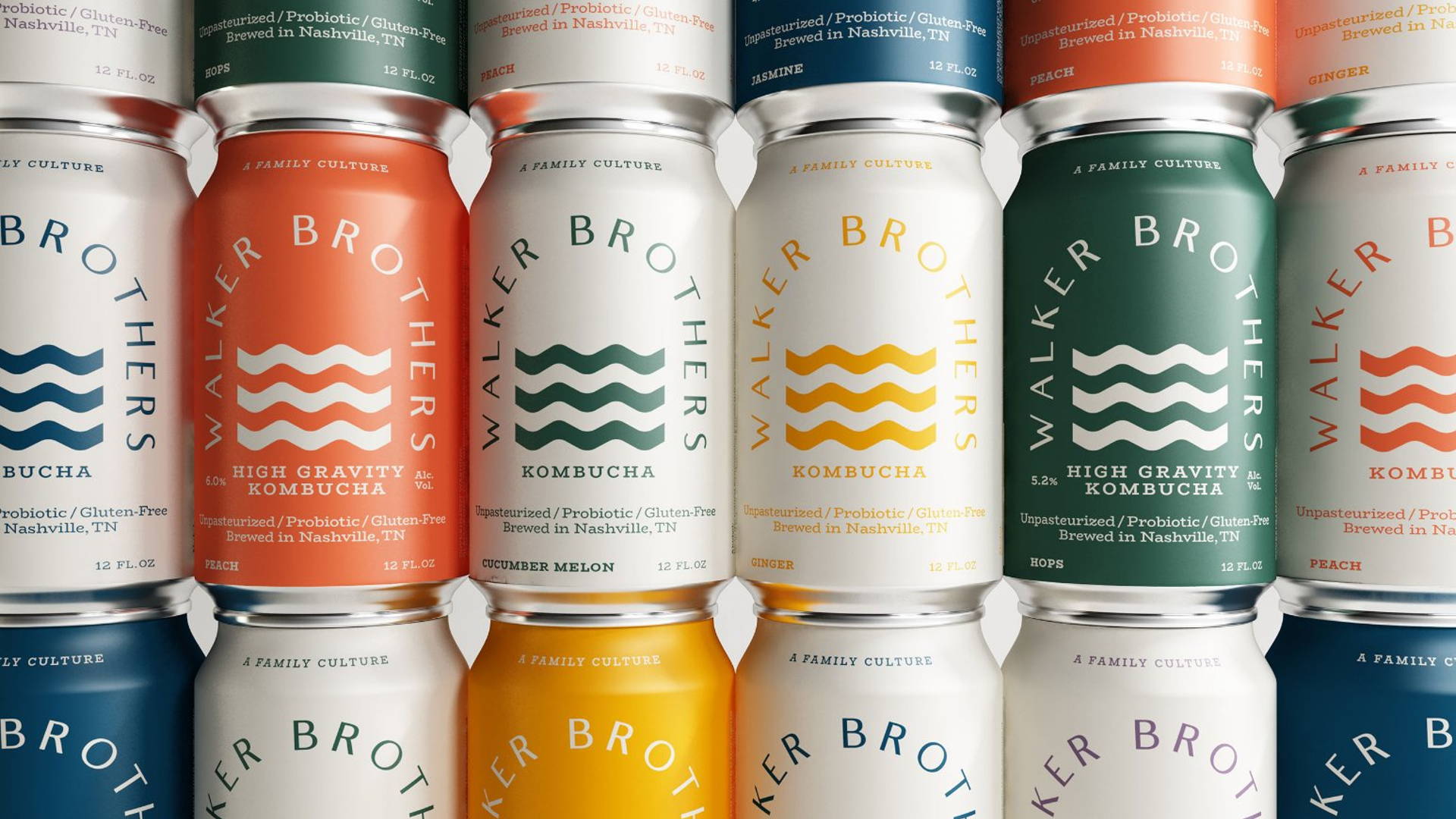 Featured image for Walker Brothers Hard Kombucha Has a Fresh & Clean Look