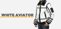 Original White Aviator Bomber Leather Jacket