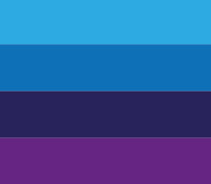 Paintings in Blue, Violet, Mauve Shades