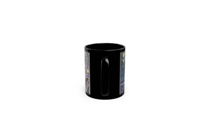 Abstract Design Black Mug | Stylish Ceramic Coffee Cup with nice design - Image 7