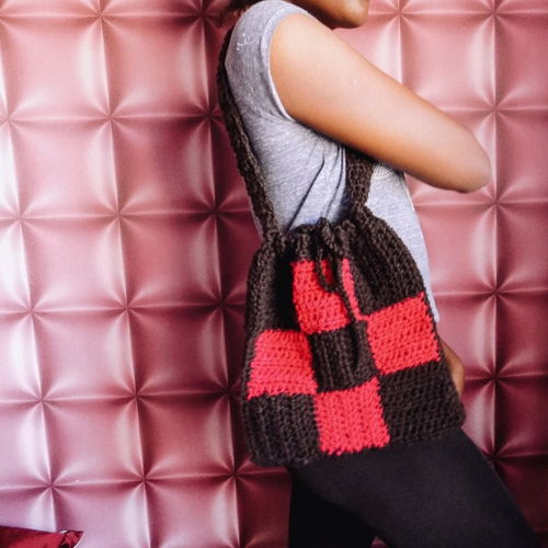 easy drawstring tote bag pattern,crochet purse pattern, Boho bag