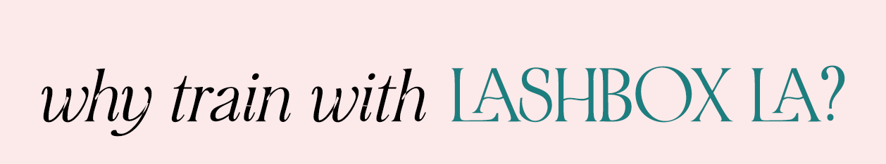 Why train with Lashbox LA?
