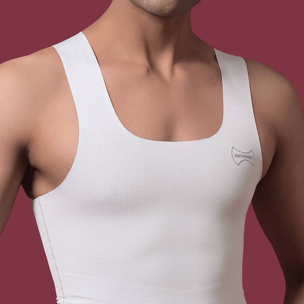 Broad  Shoulder Strap of Shapewear Vest for Men for a comfortable fit