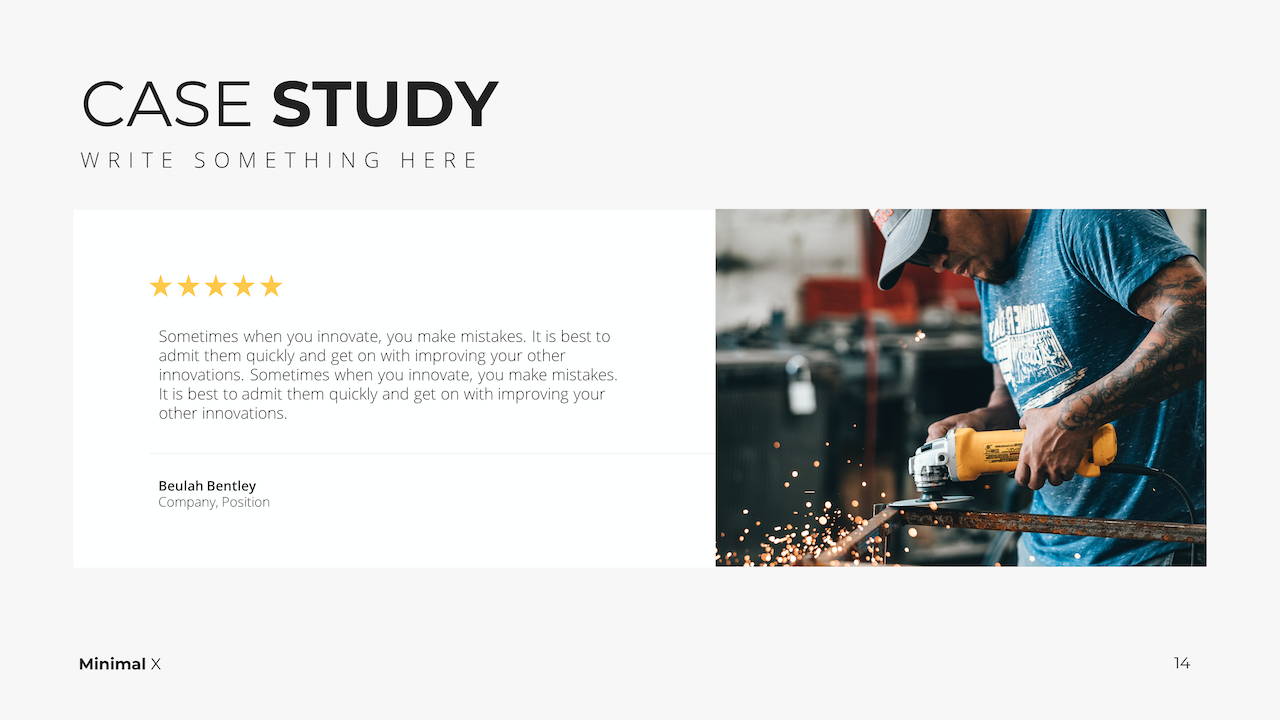 Modern X Construction Presentation Template