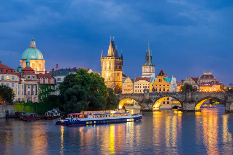 Evening cruise through Prague with buffet dinner