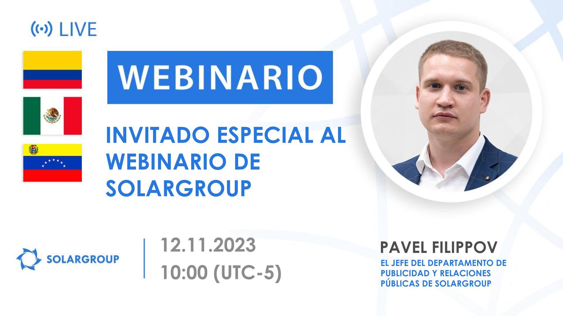 Latinoamerica. Invitado especial al webinario de SOLARGROUP