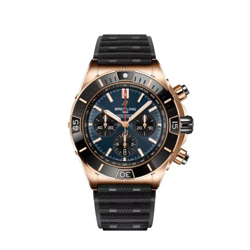 Super Chronomat B01 44 Red Gold / Blue / Rubber Rouleaux