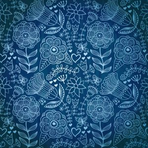 Узор (паттерн) в восточном стиле (цветы) в векторном формате eps