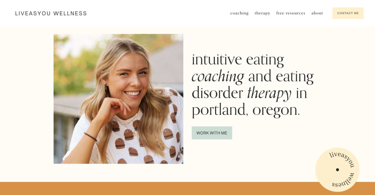 Screenshot of LIVEASYOU WELLNESS, from the yellow websites collection.
