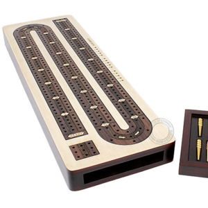 Cribbage Board Inlaid in Rosewood