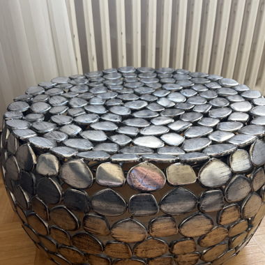 Table basse couleur argent 