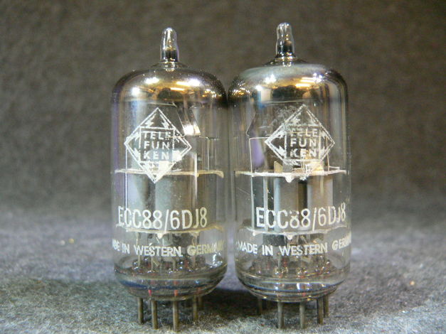 Telefunken ECC88 6DJ8, Tightly Matched Pair, Germany, D...