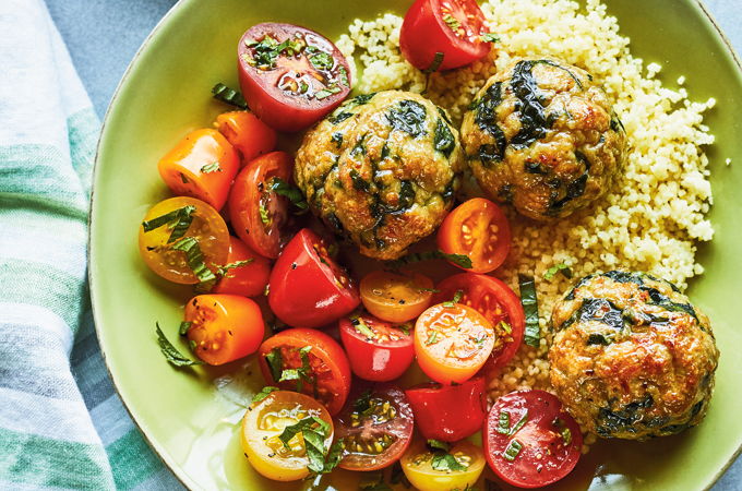 Boulettes de dindon aux épinards